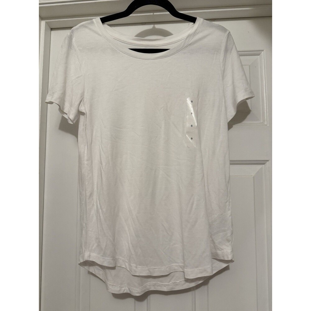 Gap Women’s White Short Sleeve Scoop Neck T Shirt Size S Classic Basic Casual